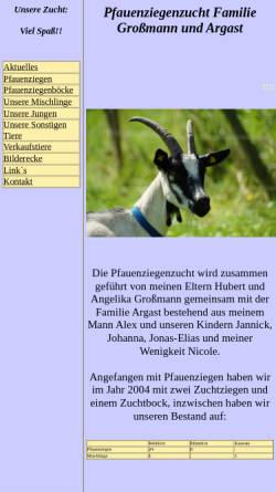 Vorschau der mobilen Webseite www.meine-pfauenziegen.de, Pfauenziegenzucht Familie Großmann