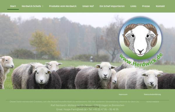 Vorschau von www.herdwick.de, Ho(o)pe-Farm - Ralf Reinhardt