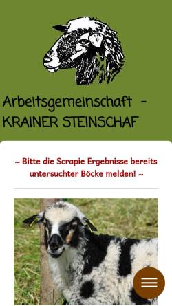 Vorschau der mobilen Webseite www.krainer-steinschafe.de, Krainer Steinschafe
