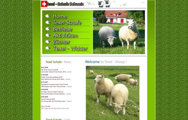 Vorschau von www.texelschafe.ch, Texel Schafe Schweiz - Ruedi Ruch und Heinz Plüss