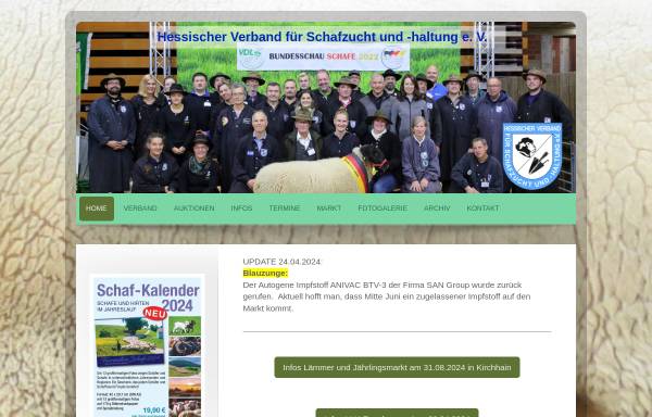 Vorschau von www.schafe-hessen.de, Hessischer Verband für Schafzucht und -haltung e.V.