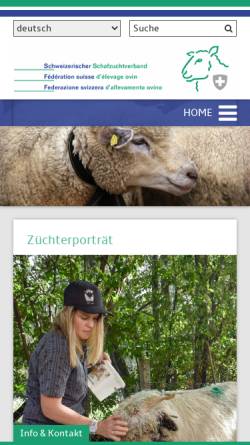 Vorschau der mobilen Webseite szv.caprovis.ch, Schweizerischer Schafzuchtverband