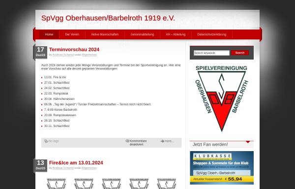 Vorschau von www.spvgg-oberhausen-barbelroth.de, Spvgg Oberhausen / Barbelroth