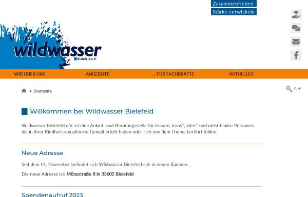 Vorschau von wildwasser-bielefeld.de, Wildwasser Bielefeld e.V.