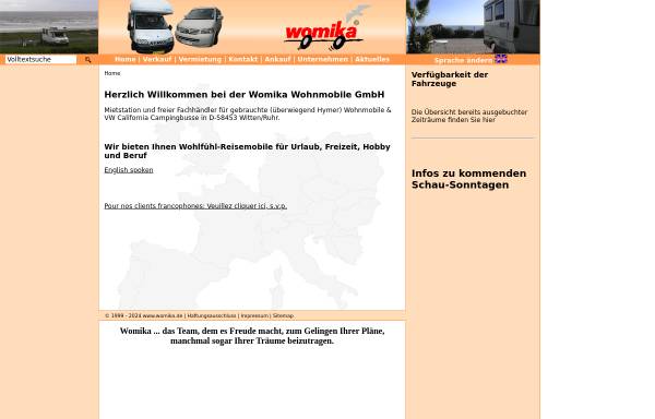 Vorschau von www.womika.de, Womika Wohnmobile GmbH