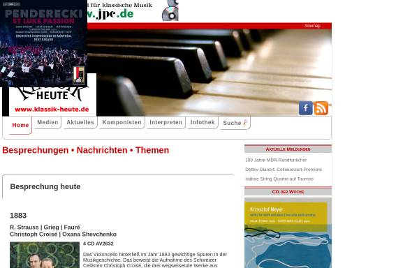 Vorschau von www.klassik-heute.de, Sinfonie 4, Monogramme, Ständchen