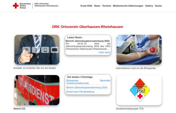 Vorschau von www.drk-oberhausen-rheinhausen.de, DRK OV Oberhausen - Rheinhausen