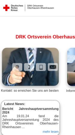 Vorschau der mobilen Webseite www.drk-oberhausen-rheinhausen.de, DRK OV Oberhausen - Rheinhausen