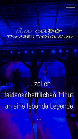 Vorschau der mobilen Webseite www.abbadacapo.de, ABBA da capo