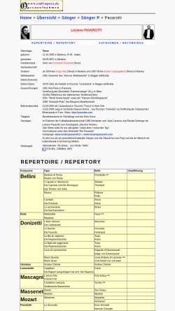 Vorschau der mobilen Webseite www.esdf-opera.de, Repertoire und Aufnahmen