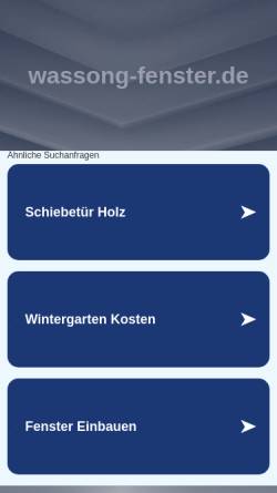 Vorschau der mobilen Webseite www.wassong-fenster.de, Wassong Gmbh Fenster und Türen