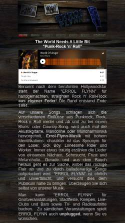Vorschau der mobilen Webseite www.errolflynn.de, Errol Flynn