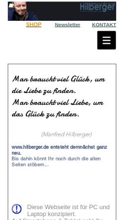 Vorschau der mobilen Webseite www.hilberger.de, Hilberger, Manfred