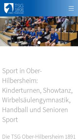 Vorschau der mobilen Webseite www.tsgoh-handball.de, TSG 1891 Ober-Hilbersheim