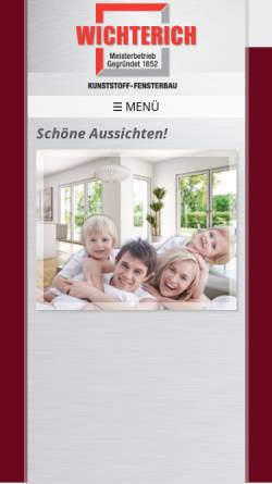 Vorschau der mobilen Webseite www.wichterich.de, Wichterich GmbH & Co. KG