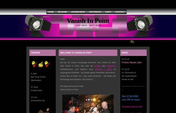 Vorschau von www.vanishinpoint.de, Vanish In Point