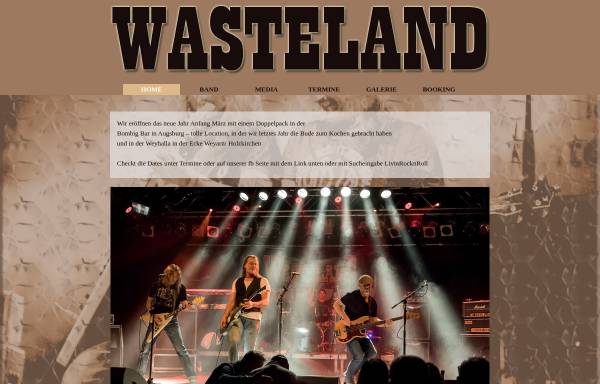 Vorschau von www.wastelandband.de, Wasteland