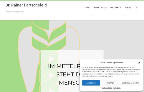 Vorschau von www.partschefeld-oberhof.de, Heilpraktiker und Zahnarztpraxis Dres. Partschefeld