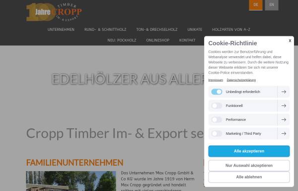 Vorschau von www.cropp-timber.com, Cropp Timber