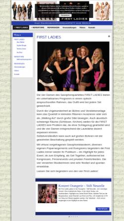 Vorschau der mobilen Webseite www.firstladiesberlin.de, First Ladies Saxophonquartett