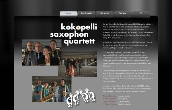 Vorschau von www.kokopelli-quartett.de, Kokopelli-Quartett