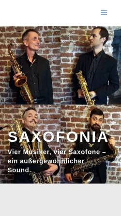 Vorschau der mobilen Webseite saxofonia.de, Saxofonia
