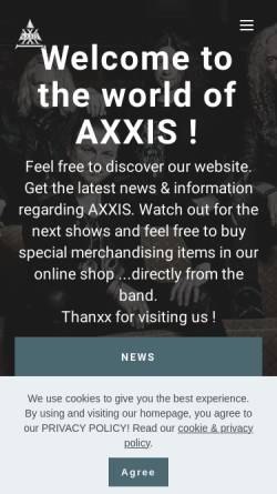 Vorschau der mobilen Webseite www.axxis.de, Axxis