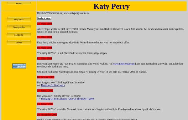 Perry, Katy - online