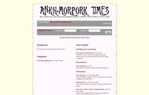 Vorschau von www.ankh-morpork-times.de, Ankh-Morpork-Times