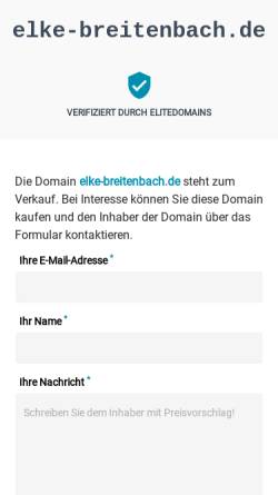 Vorschau der mobilen Webseite www.elke-breitenbach.de, Breitenbach, Elke (MdA)