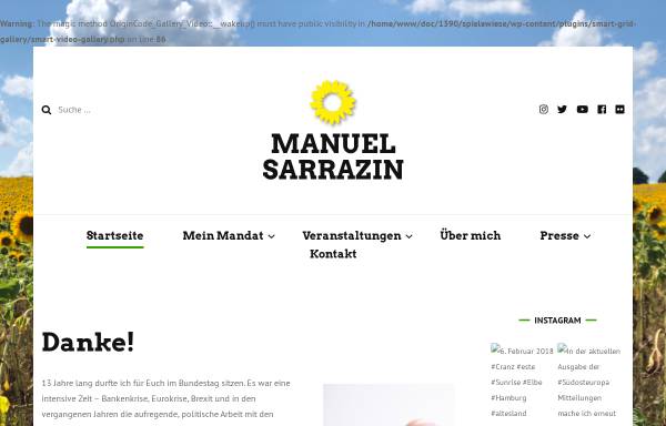 Vorschau von www.manuel-sarrazin.de, Sarrazin, Manuel (MdHB)