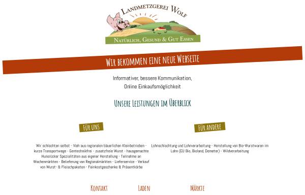 Vorschau von www.landmetzgerei-wolf.de, Landmetzgerei Wolf