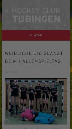 Vorschau der mobilen Webseite www.hc-tuebingen.de, Hockey Club Tübingen e.V.