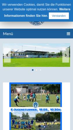 Vorschau der mobilen Webseite www.bw-wiehre.de, SV Blau-Weiss-Wiehre