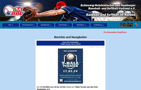 Vorschau von www.hbvnet.de, Hamburger Baseball- und Softball-Verband