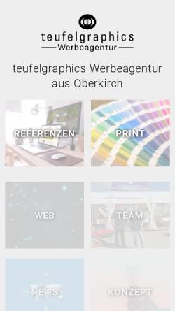 Vorschau der mobilen Webseite www.teufel-graphics.de, Teufel Graphics