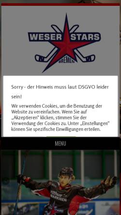 Vorschau der mobilen Webseite www.bremerec.de, Bremer Eishockey Club