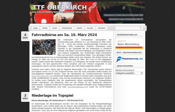 Vorschau von www.ttf-oberkirch.de, Tischtennis Freunde Oberkirch e. V.