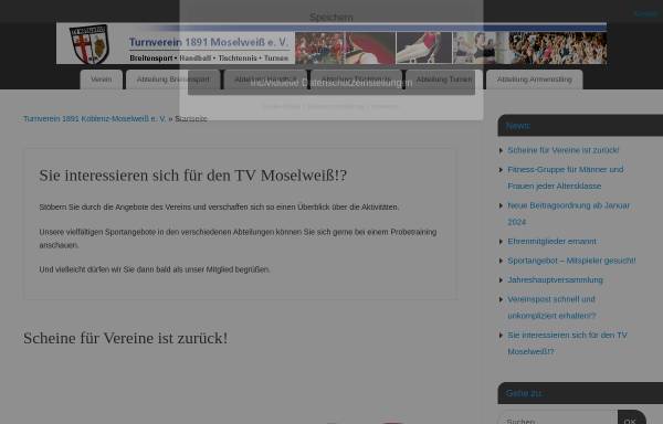 Vorschau von www.tvmoselweiss.de, TV 1891 Moselweiss e.V.
