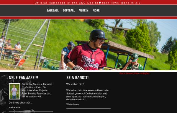 Vorschau von www.riverbandits.de, BSC Baseball- und Softballclub e.V. River Bandits