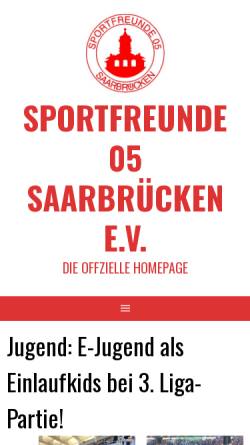 Vorschau der mobilen Webseite www.sportfreunde05.de, SF Sportfreunde 1905 e.V. Burbach
