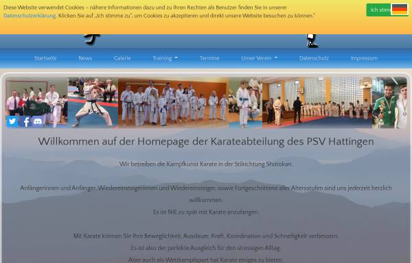 Vorschau von www.karate-psv-hattingen.de, Abteilung Karate Hattingen des PSV Ennepe-Ruhr-Kreis 1970 e. V.