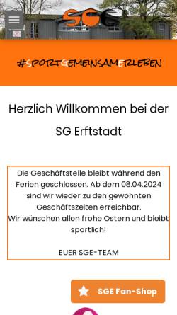 Vorschau der mobilen Webseite www.sgerftstadt.de, SG Erftstadt