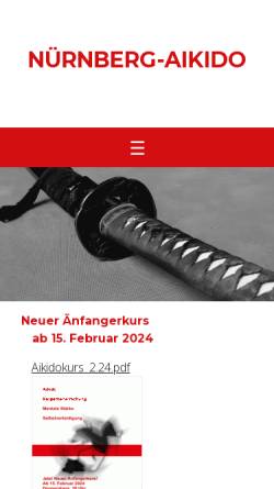 Vorschau der mobilen Webseite www.nuernberg-aikido.de, nuernberg-aikido.de