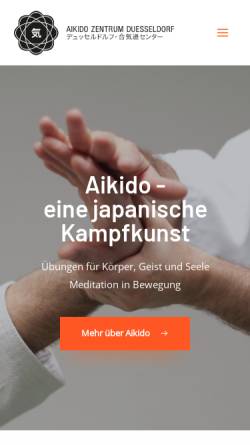 Vorschau der mobilen Webseite www.aikido-zentrum.net, Aikido Dojo Düsseldorf