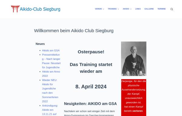 Vorschau von www.aikido-club-siegburg.de, Aikido-Club Siegburg