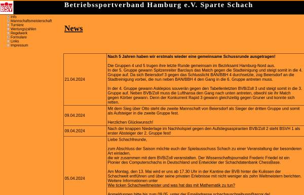 Betriebssportverband Hamburg e.V. Schach