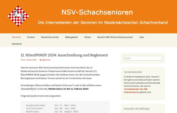 Vorschau von www.nds-schachsenioren.de, Niedersächsische Schachsenioren