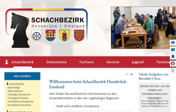 Vorschau von www.schachbezirk-osnabrueck-emsland.de, Schachbezirk Osnabrück-Emsland