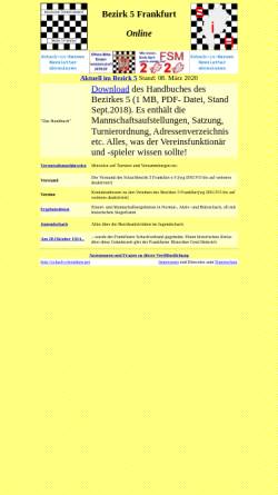 Vorschau der mobilen Webseite bezirk-frankfurt.schach-chroniken.net, Bezirk 5 Frankfurt